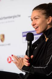 Simona Halep Talks to the Press - 42. Porsche Tennis Grand Prix in Stuttgart 04/23/2019