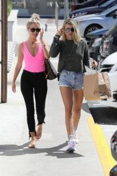 Sofia Richie in Jeans Shorts - Out With a Friend in Malibu 04/18/2019