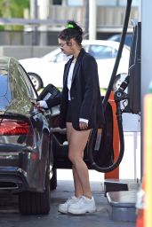 Vanessa Hudgens Pumps Gas in LA 04/02/2019