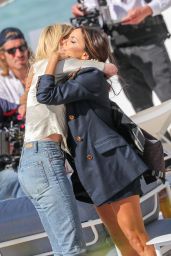 Amber Heard and Eva Longoria at the Martinez Beach in Cannes 05/16/2019