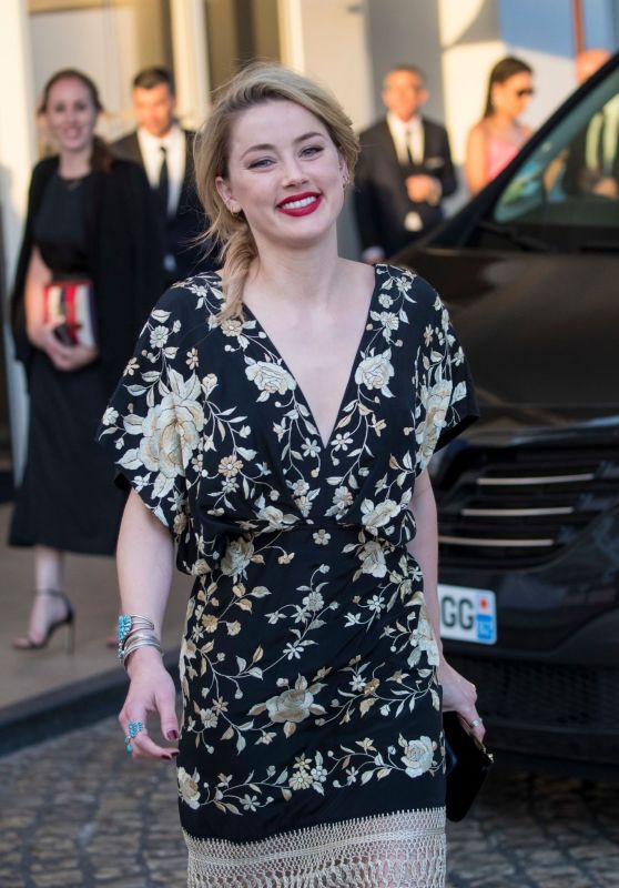 Amber Heard at the Martinez Hotel in Cannes 05/16/2019