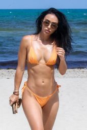 Bre Tiesi in Bikini on the Beach in Miami 05/29/2019