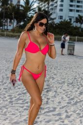 Claudia Romani in Bikini on the Beach in South Beach 05/19/2019