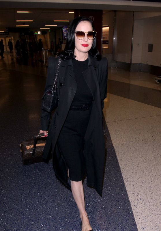 Dita Von Teese - LAX Airport in Los Angeles 05/20/2019