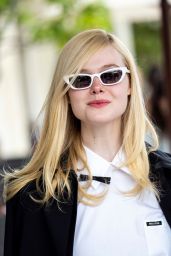 Elle Fanning Shows Off Her Eclectic Style - Martinez Hotel in Cannes 05/20/2019