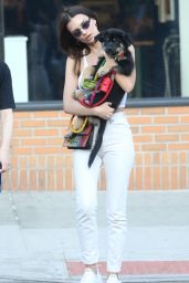 Emily Ratajkowski - Walks Her Puppy Colombo in NYC 05/22/2019