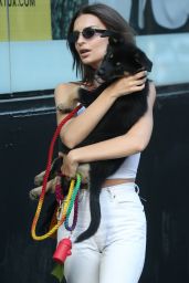 Emily Ratajkowski - Walks Her Puppy Colombo in NYC 05/22/2019