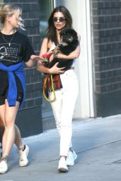 Emily Ratajkowski - Walks Her Puppy Colombo in NYC 05/22/2019