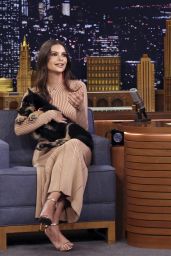 Emily Ratajkowski with Colombo on "The Tonight Show Starring Jimmy Fallon" in NYC 05/23/2019