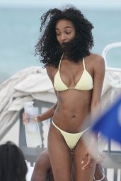 Jourdan Dunn in a Bikini at the Beach in Miami 05/12/2019