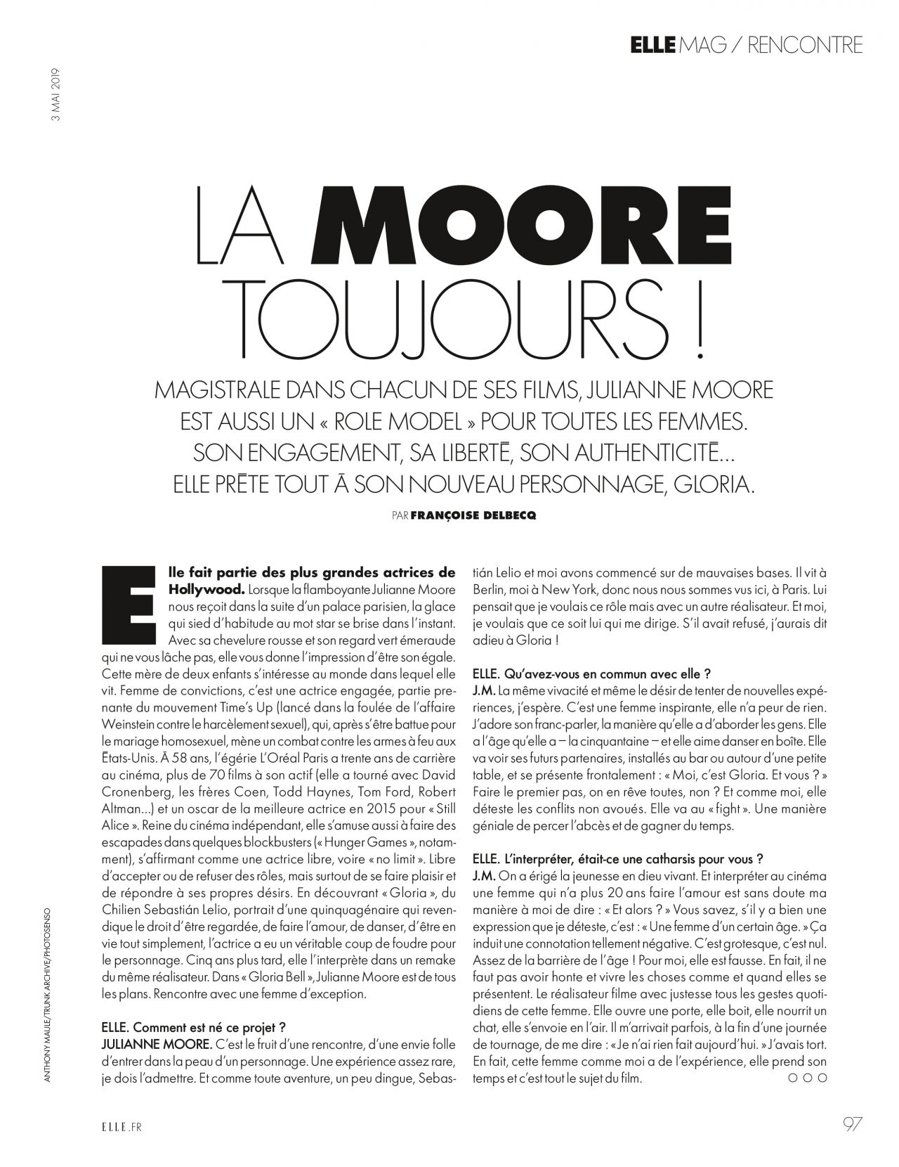 Julianne Moore - ELLE France May 2019 • CelebMafia