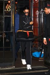 Kendall Jenner in a Black Track Suit - Leaves the Bowery Hotel in NYC 05/13/2019