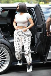 Kim Kardashian in Yeezy Sweatpants at a Local Eatery in Calabasas 05/28/2019