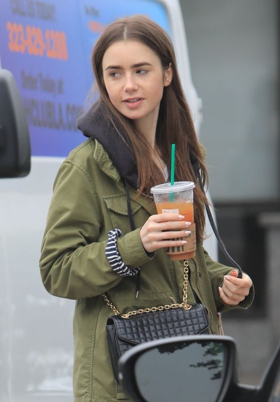 Lily Collins at Starbucks in West Hollywood 05/14/2019