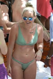 Lindsey Vonn in Green Bikini at Pool Party in Miami 05/05/2019