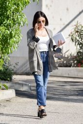 Lucy Hale on the Phone in Studio City 05/14/2019