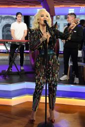 Rita Ora in a Bold Colourful Jumpsuit - Good Morning America 05/09/2019