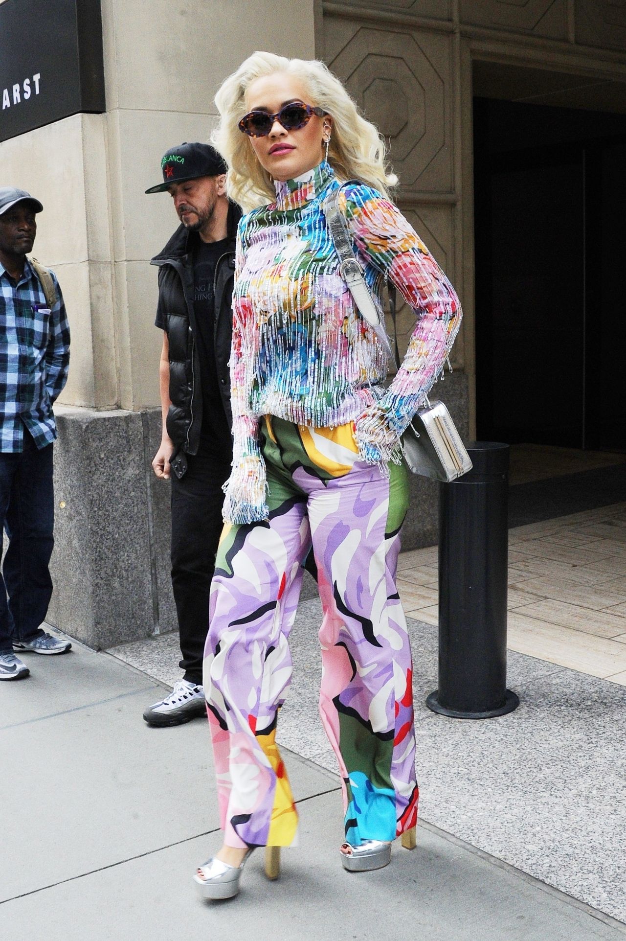 Rita Ora in a Floral Print Co-Ord - New York City 05/09/2019 • CelebMafia