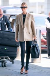 Rosie Huntington-Whiteley in Travel Outfit - JFK Airport in NYC 05/07/2019