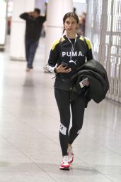 Sara Sampaio in Travel Outfit - Airport in Montreal, April 2019