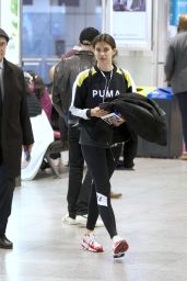 Sara Sampaio in Travel Outfit - Airport in Montreal, April 2019