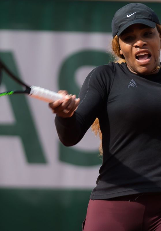 Serena Williams – Practises During the Roland Garros in Paris 05/24/2019