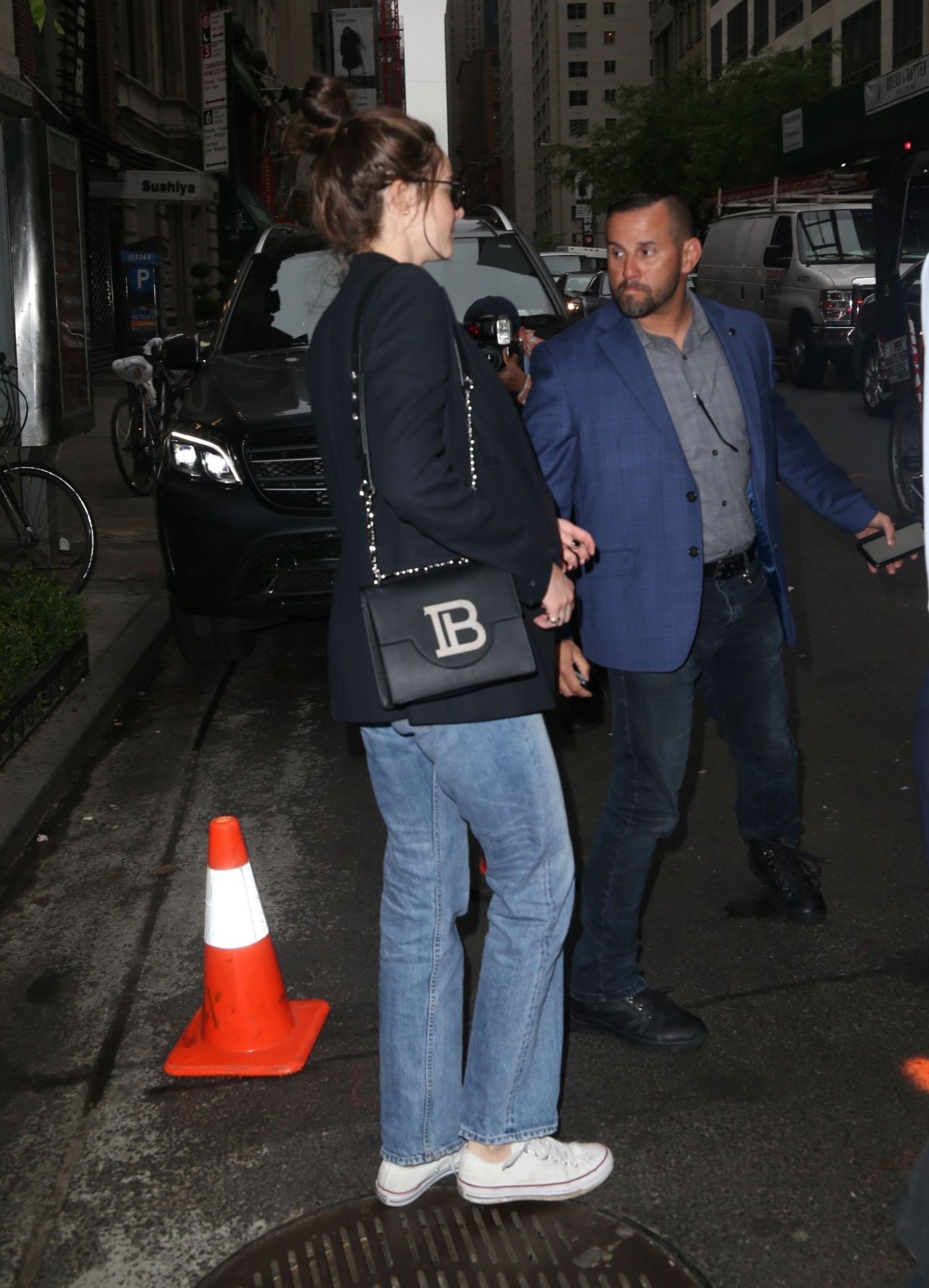 Shailene Woodley in a Blue Blazer and Denim - NYC 05/30/2019 • CelebMafia