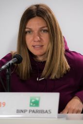 Simona Halep – Talks to the Press Ahead of the Roland Garros in Paris 05/24/2019