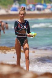 Valeria Sokolova in Bikini on a Beach in Miami 05/05/2019