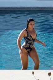 Alexandra Cane in Swimsuit at Her Poolin Mykonos 06/18/2019