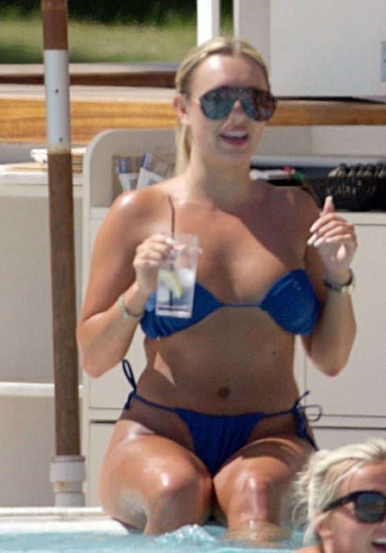 Amber Turner in a Bikini at a Pool in Ibiza 05/29/2019