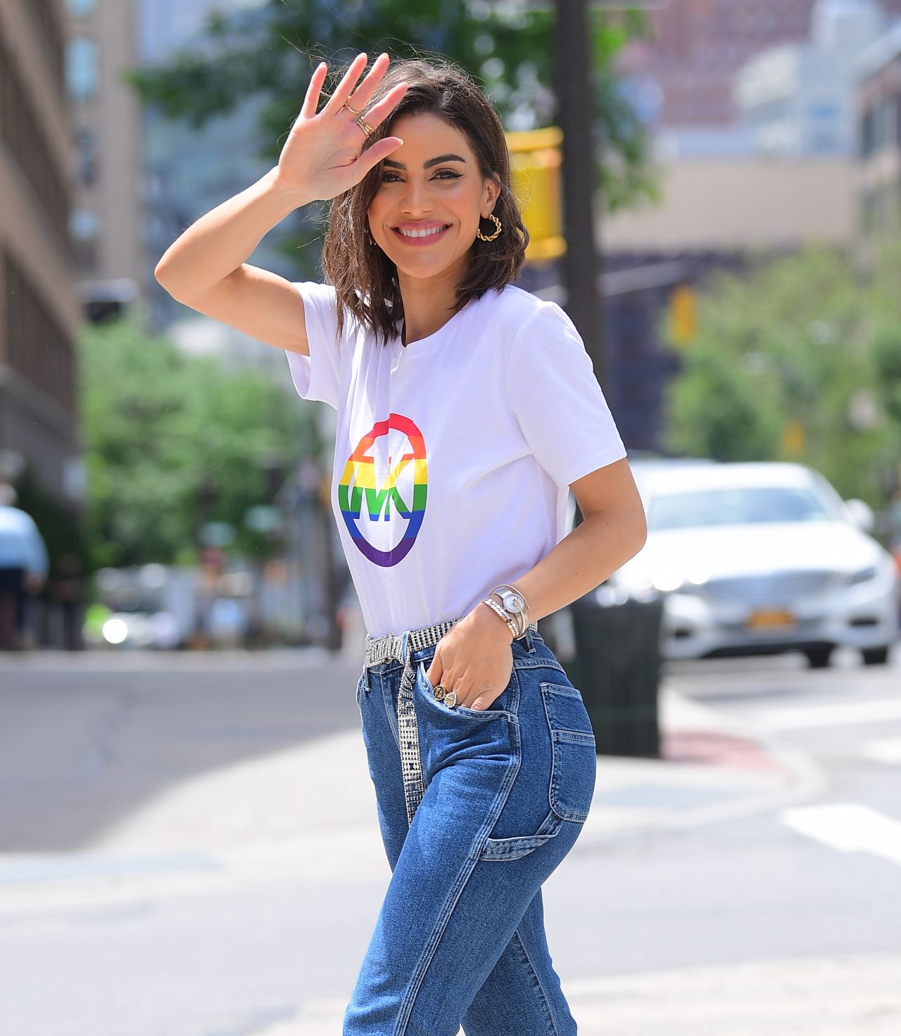 Camila Coehlo in Pride T-Shirt for Michael Kors Photoshoot in NYC 06/11/2019 â¢ CelebMafia