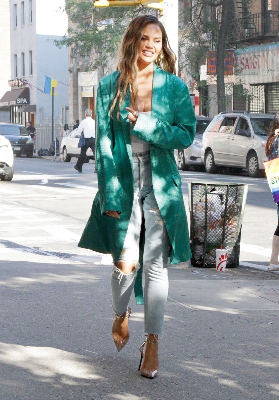Chrissy Teigen Showing Off Her Trendy Style - NYC 06/23/2019