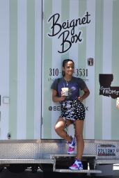 Christina Milian at a Beignet Box Mobile Unit in Studio City 06/13/2019