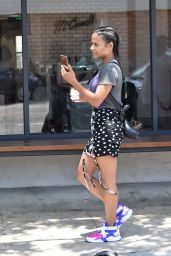 Christina Milian at a Beignet Box Mobile Unit in Studio City 06/13/2019