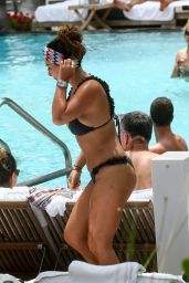 Courtney Green in a Black Bikini in Miami Beach 06/07/2019