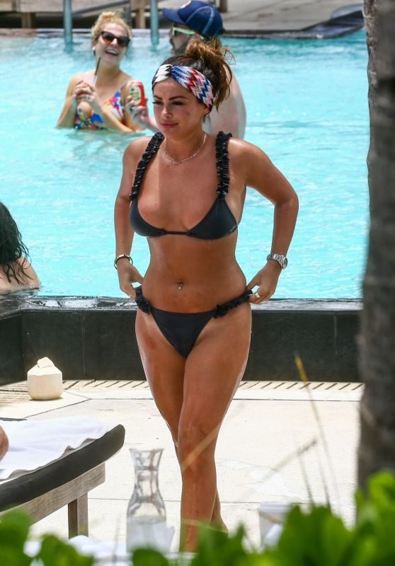 Courtney Green in a Black Bikini in Miami Beach 06/07/2019