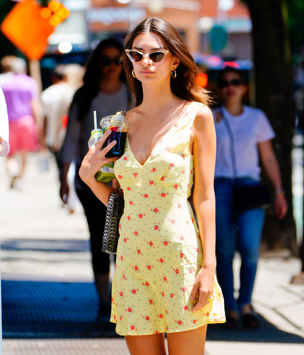 Emily Ratajkowski in Summer Mini Dress - New York City 06/23/2019 ...