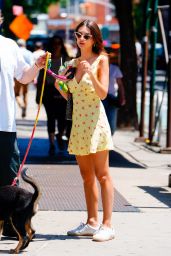 Emily Ratajkowski in Summer Mini Dress - New York City 06/23/2019
