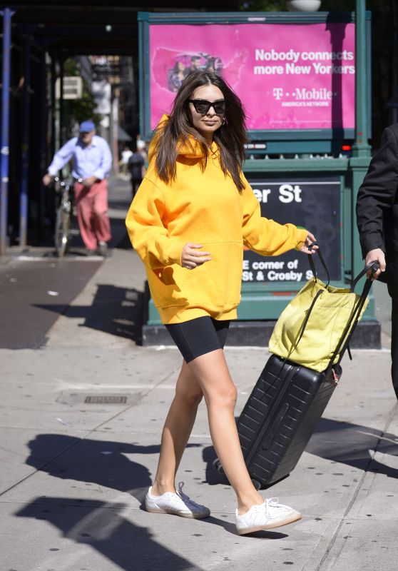 Emily Ratajkowski With Luggage - NYC 06/23/2019