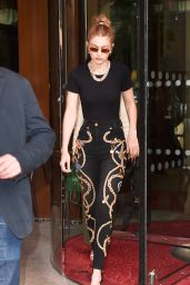 Gigi Hadid - Leaving The Royal Monceau Hotel in Paris 06/21/2019