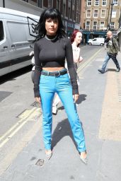Halsey in a Skin-Tight Top and Electric Blue Trousers 06/05/2019