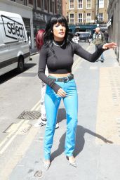 Halsey in a Skin-Tight Top and Electric Blue Trousers 06/05/2019