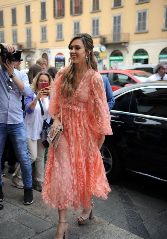 Jessica Alba - Arrives at Douglas Perfumery in Milan 06/20/2019 ...