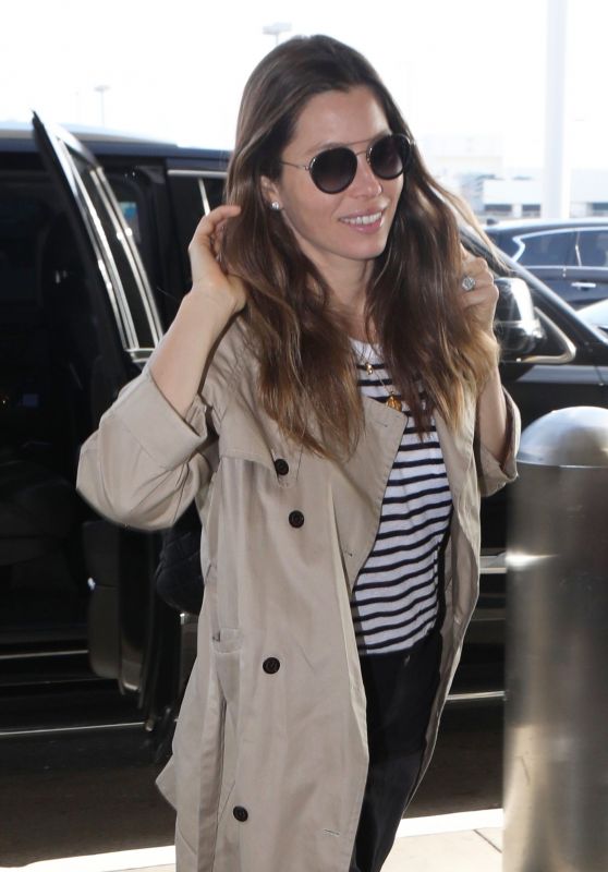 Jessica Biel at LAX Airport in Los Angeles 06/12/2019