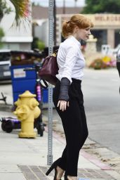 Jessica Chastain - Leaves a Breakfast Meeting at a Cafe in LA 06/20/2019