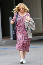 Kaley Cuoco in Pink Floral Dress - Leaving a Meeting in LA 06/24/2019