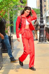 Kendall Jenner in Red - SoHo, NYC 06/01/2019