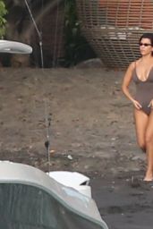 Kourtney Kardashian in Swimsuit on a Beach in Costa Rica 06/19/2019