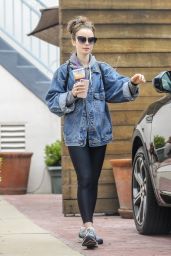 Lily Collins Street Style - Westwood 06/25/2019